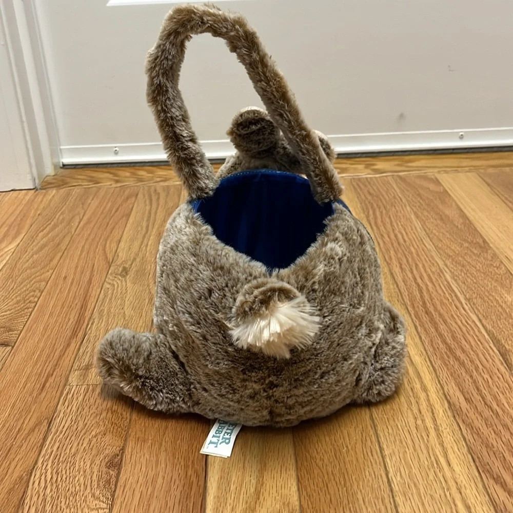 DanDee Plush Peter‎ Rabbit Easter Basket Wearing Jean Jacket **SO ADORABLE**